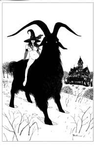 Witch and Goat - Richard Pace - Witchy Wednesdays  Comic Art