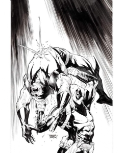 Deadpool issue 1 cover (Wolverine) by Stephen Segovia after Adam Kubert , Comic Art