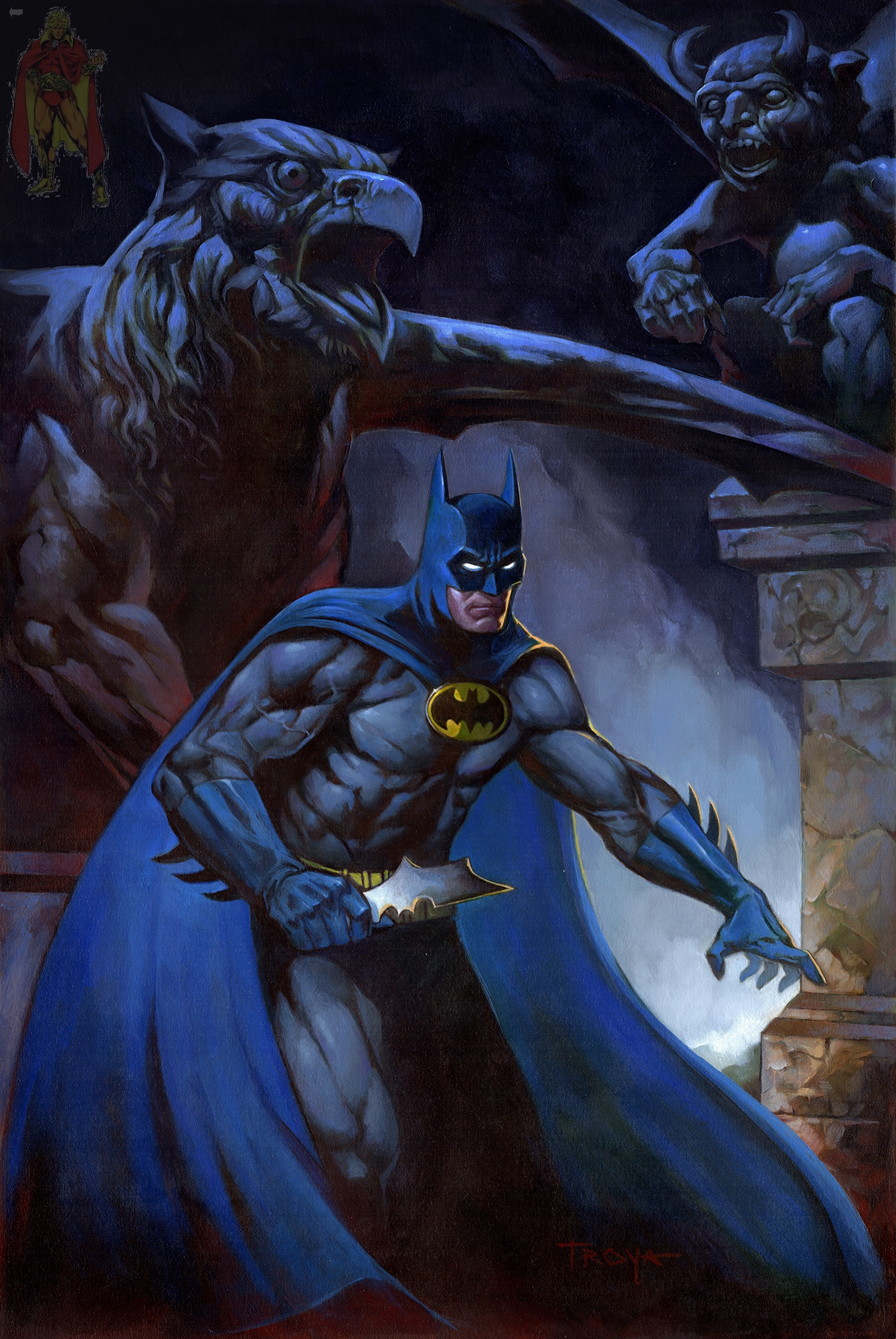 Batman by Lucas Troya , in Kirk Dilbeck (3-Wishes and Patron-of-art) 's  3-Wishes presents: Lucas Troya - Open for Commissions Comic Art Gallery Room