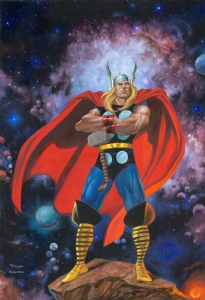 Thor 370 cover repaint by Lucas Troya after John Buscema  , Comic Art