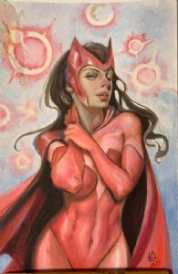 Scarlet Witch by Cris Delara, Comic Art