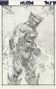 Wolverine (battle damaged) by Philip Tan , Comic Art