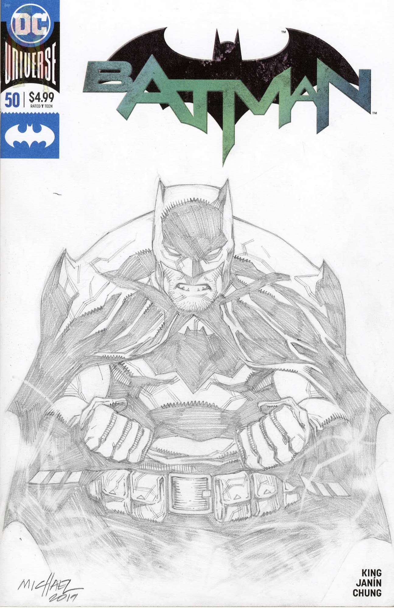 Comic Art Shop :: Kirk Dilbeck (3-Wishes and Patron-of-art) 's Comic Art  Shop :: Batman Sketch cover by Heubert Khan Michael :: The largest  selection of Original Comic Art For Sale On