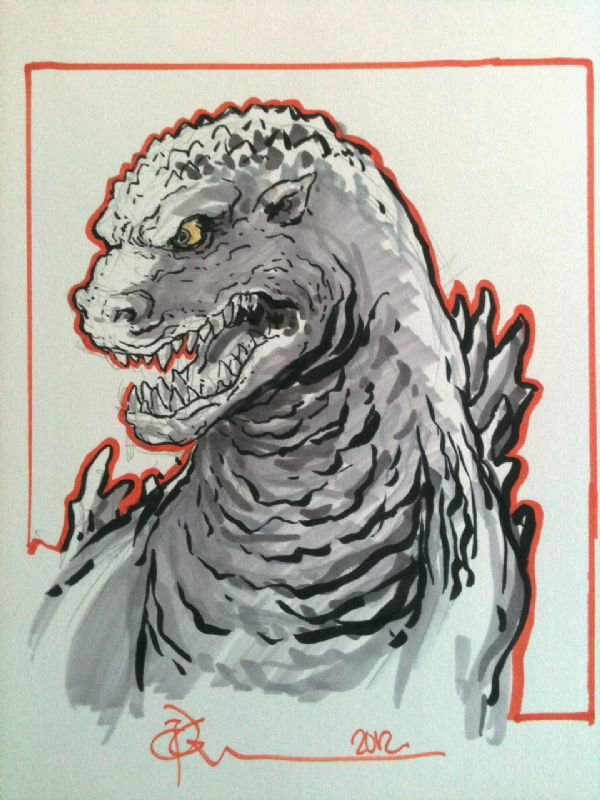 Godzilla (Tone Rodriguez), in * From The Land Beyond 's Sketchbook ...