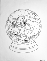 Simpsons Christmas 2 DVD Art (Marilyn Frandsen) FOR SALE/TRADE Comic Art