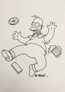 Simpsons Season 1 DVD Disc Art- Homer (Robert Oliver & Marilyn Frandsen) FOR SALE/TRADE  Comic Art