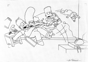 The Simpsons Year Two VHS Cover Art Couch Gag (Marilyn Frandsen) FOR SALE/TRADE  Comic Art
