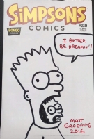 Simpsons Comics #230 Sketch Cover- Bart Simpson Infinity Cover (Matt Groening) Comic Art