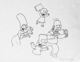 Hungry Are The Damned, Simpsons Treehouse of Horror (Bill Morrison) Comic Art