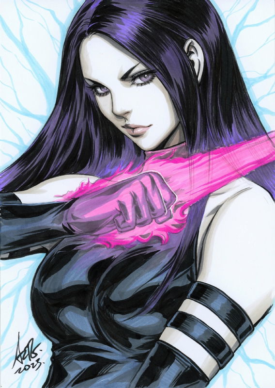 Psylocke Of The X Men By Artgerm In Metal Chris S My Stuff Comic Art