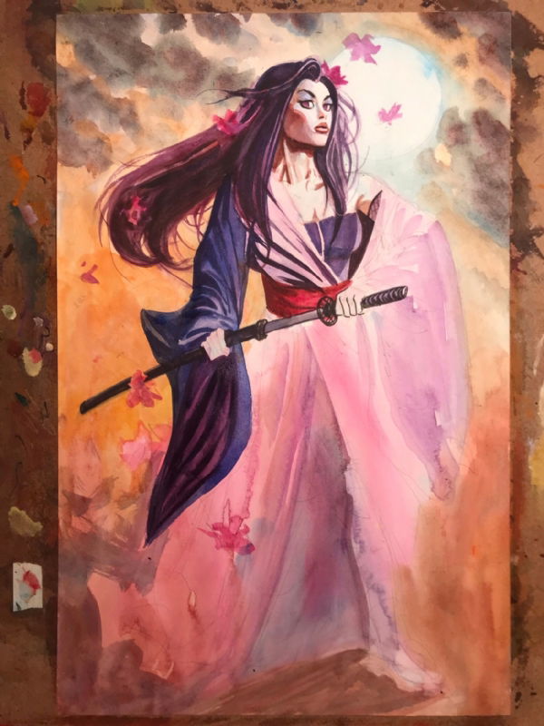 Psylocke Of The X Men By Dan Brereton Feudal Japan Style In Metal Chriss My Stuff Comic Art 8692