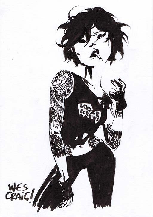 The Comic Art of Jorge Santiago Jr Sketch of the Day  Saya from Deadly  Class