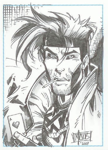 Bill Maus -- Gambit Sketch Card, in Rhonda H.'s Gambit Personal Sketch ...