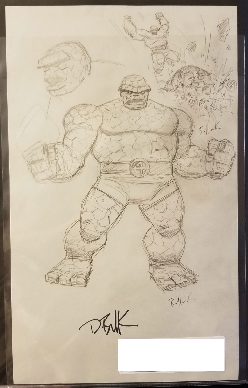 Bullock, Dave - The Thing, in Bryan Davis's Original Sketch Art Comic ...