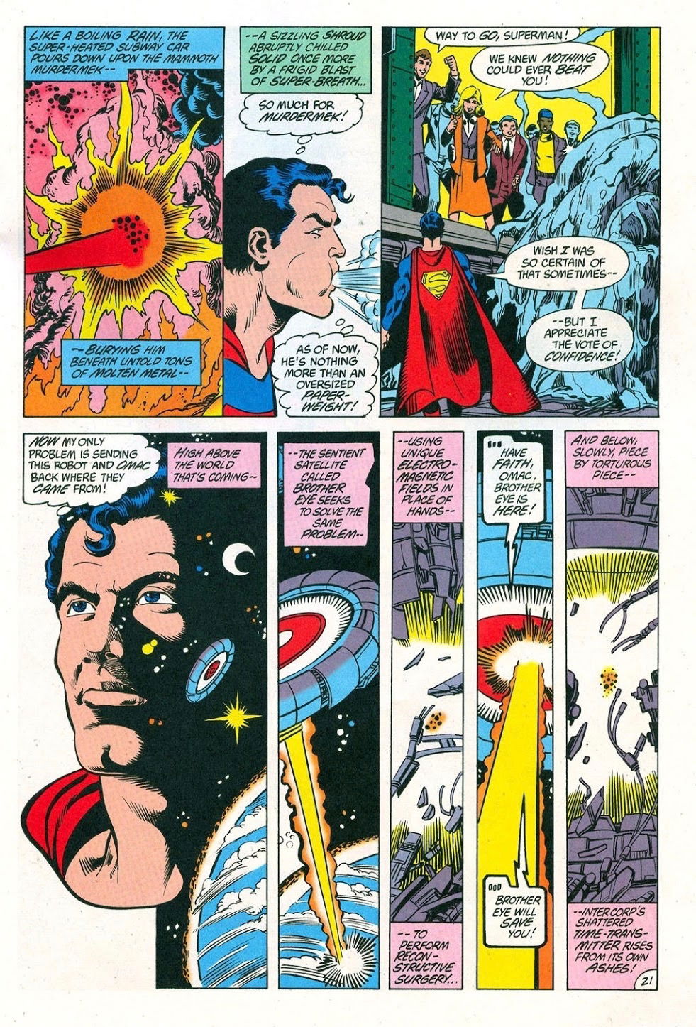 DC Comics Presents #61, pg. 21 - Superman & Brother Eye, in Joe