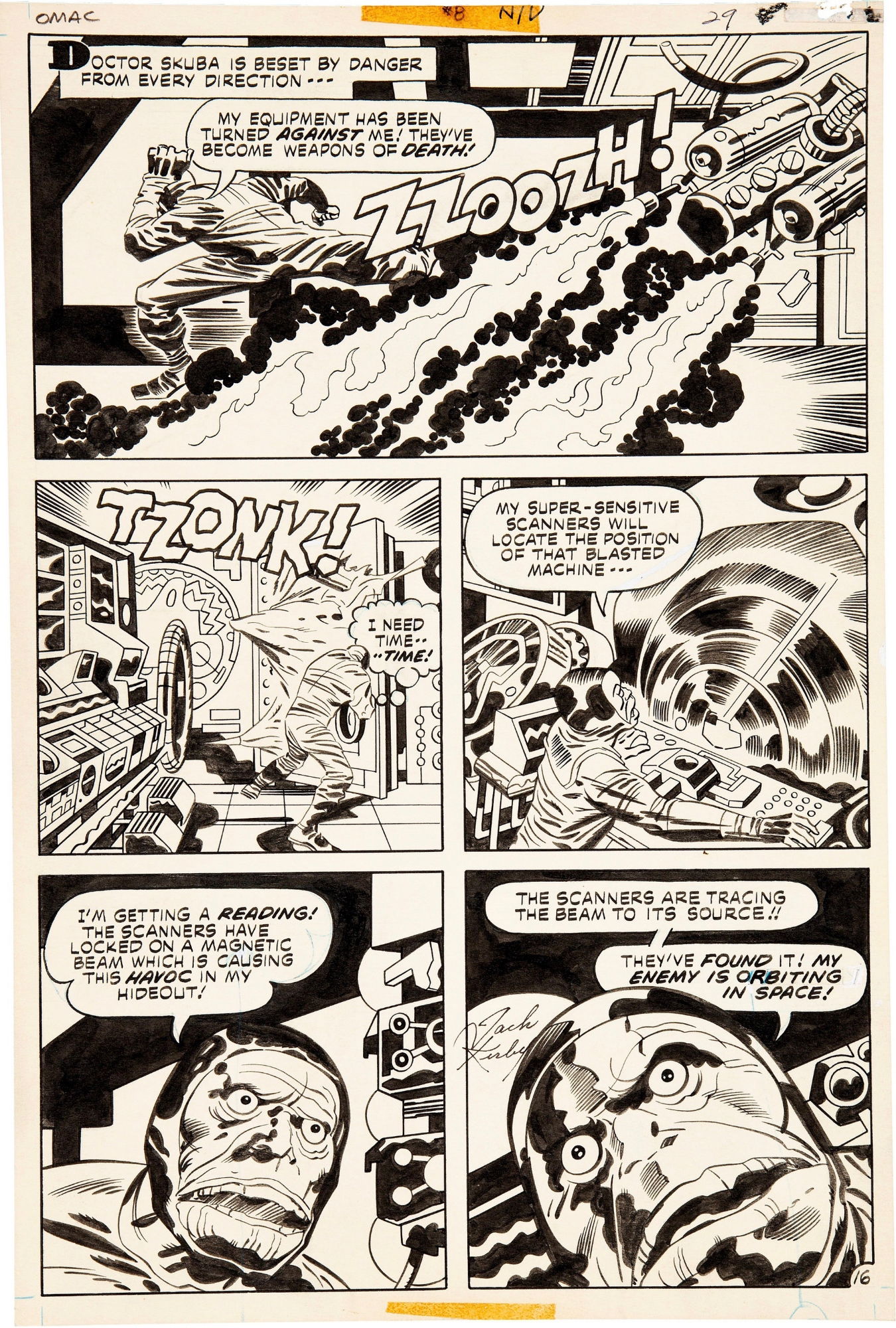 OMAC 8, pg. 16 - Dr. Skuba, in Joe Murrays Jack King Kirby Comic Art  Gallery Room