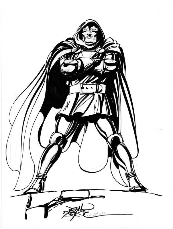 Doctor Doom, in Joe Murray's John Byrne Comic Art Gallery Room