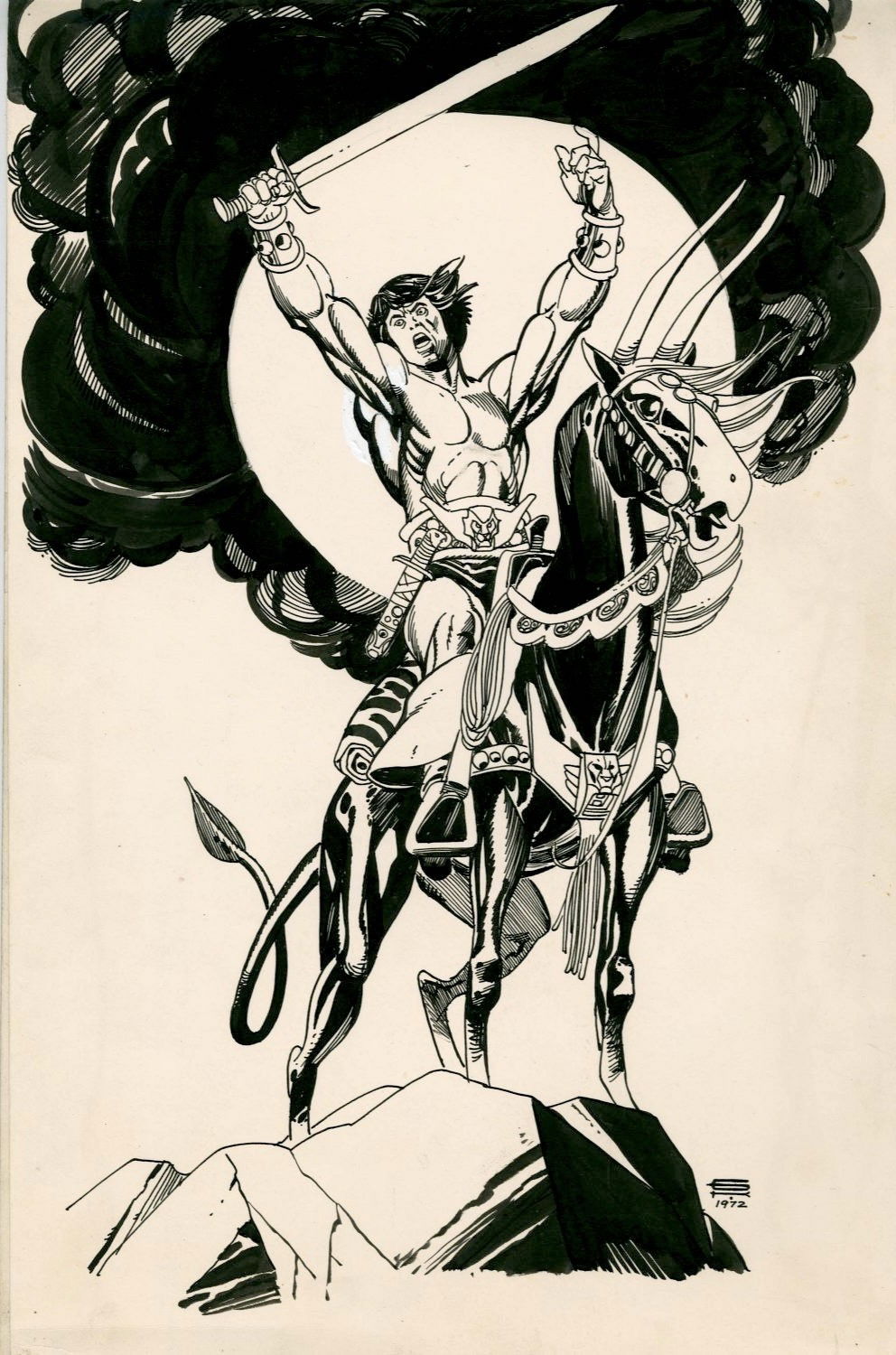 Blackmark pin-up #2 by Gil Kane, 1972, in Joe Murray's Gil Kane Comic ...