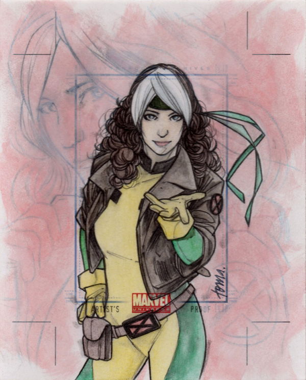 Marvel Universe 2011 Rogue Sketch Card Art by Andre Toma, in Elaine ...