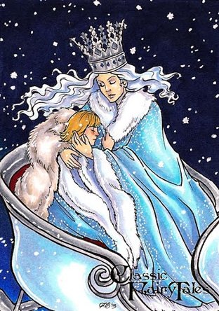 Original Snow Queen Sketch Card Art by Molly Brewer - Classic Fairy ...