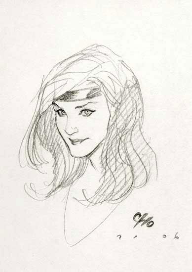 Original Rogue Convention Sketch by Frank Cho, in Elaine Perna's Rogue ...