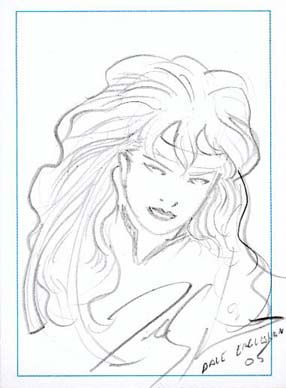 Original Rogue Sketch Card by Dale Eaglesham, in Elaine Perna's Rogue ...