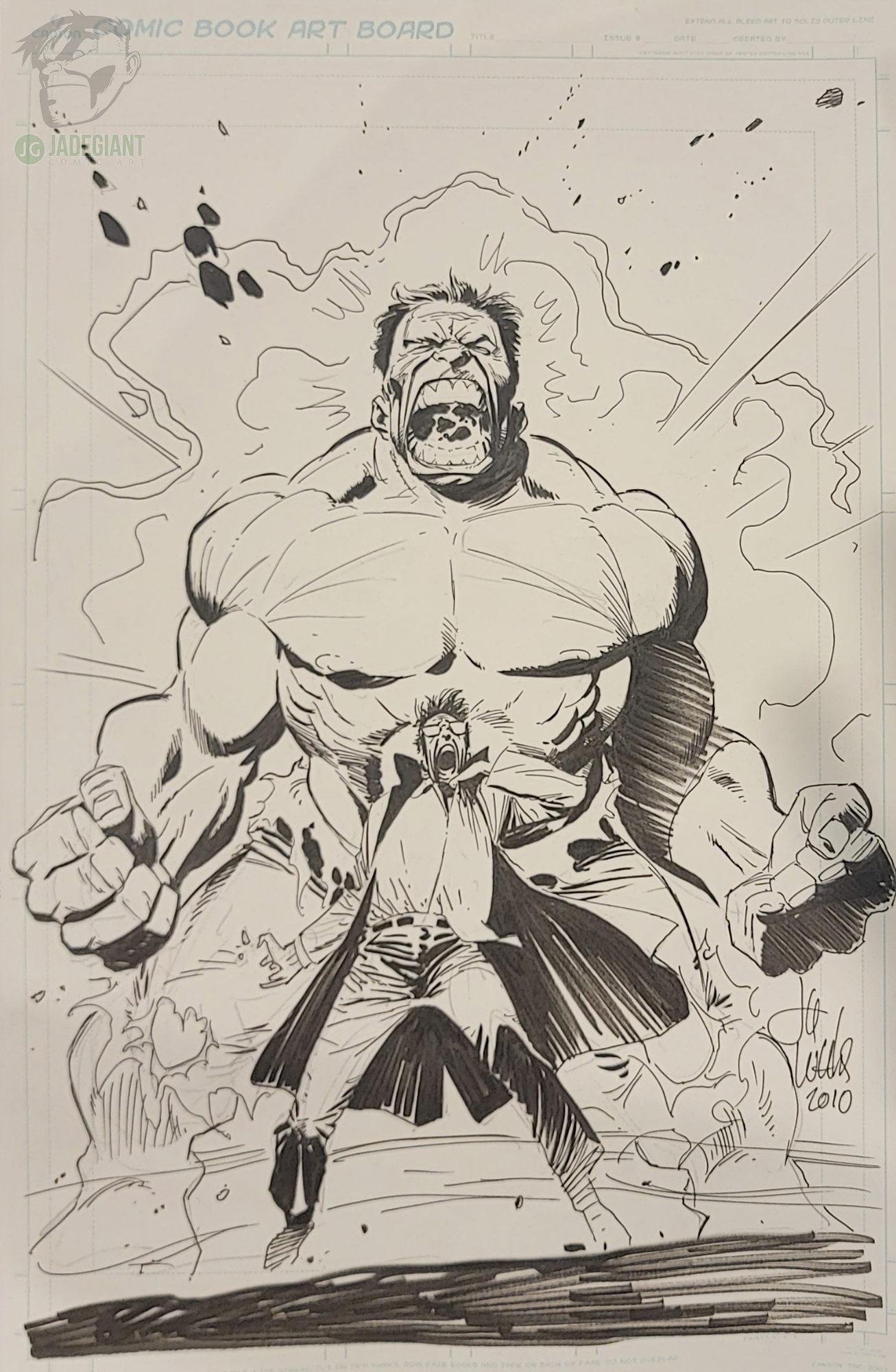 Lee Weeks Hulk origin commission Comic Art