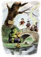 Pooh Hulk and the Avengers by Charles Paul Wilson III, Iron Man, Thor, Captain America Comic Art