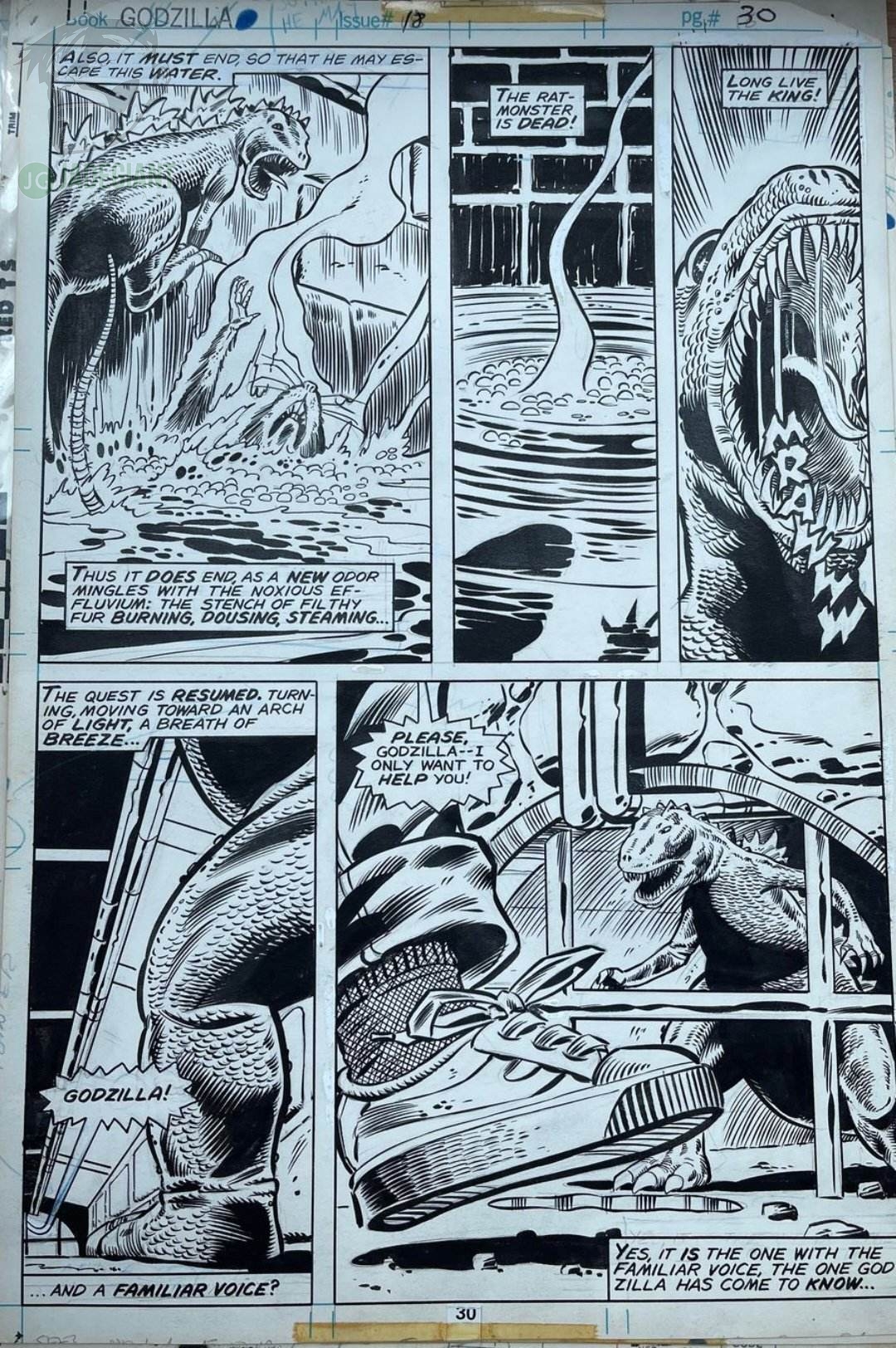 1979 Godzilla King of the Monsters Issue 18 Page 30 by Herb Trimpe and Dan Green Comic Art