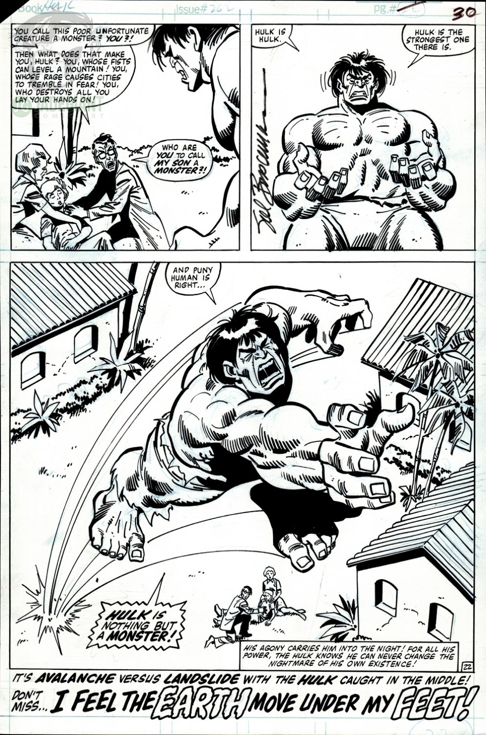 1981 Incredible Hulk 262 final page 22 by Sal Buscema Comic Art