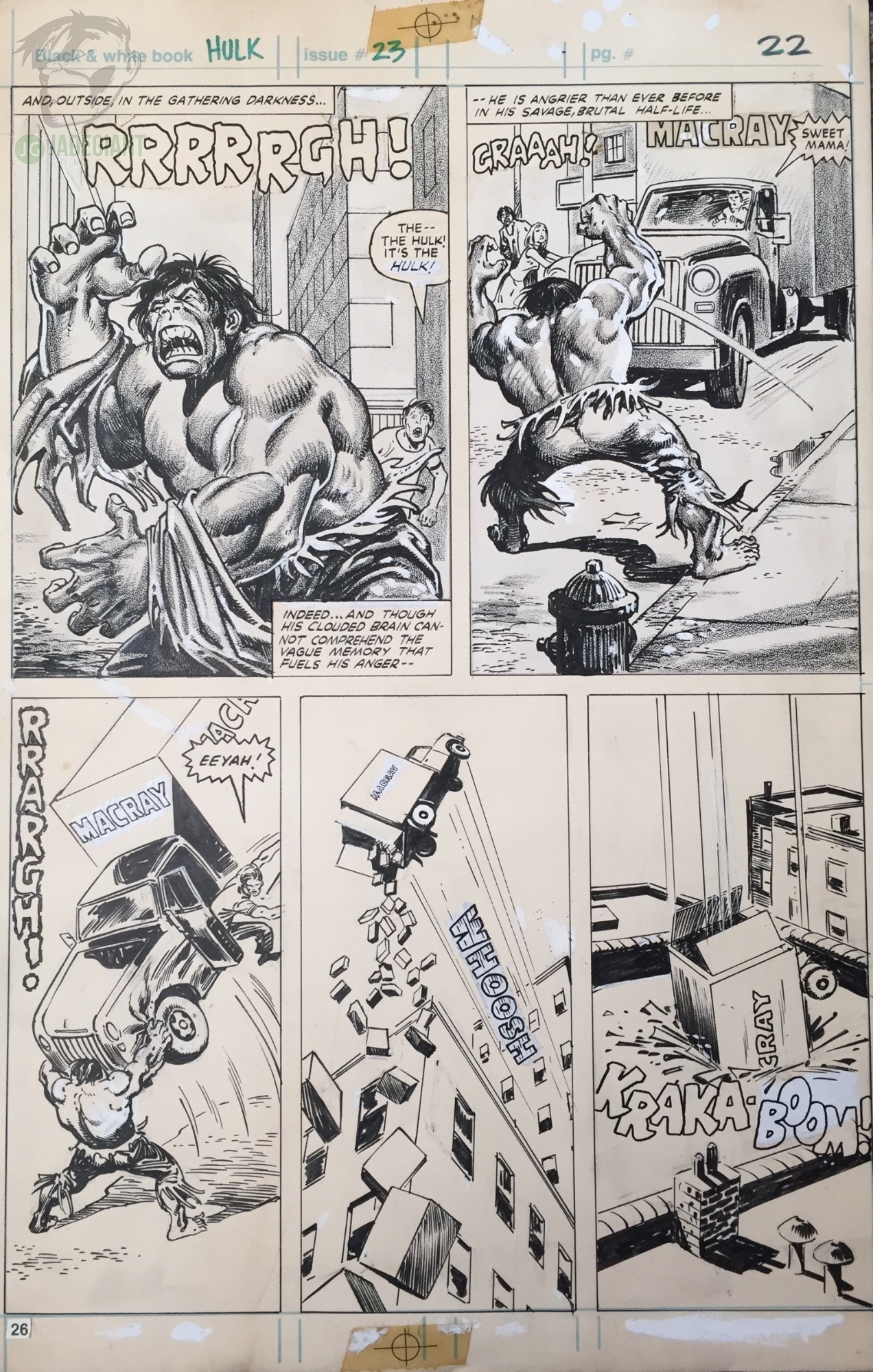 1980 Hulk Magazine issue 23 by John Buscema and Alfredo Alcala Comic Art