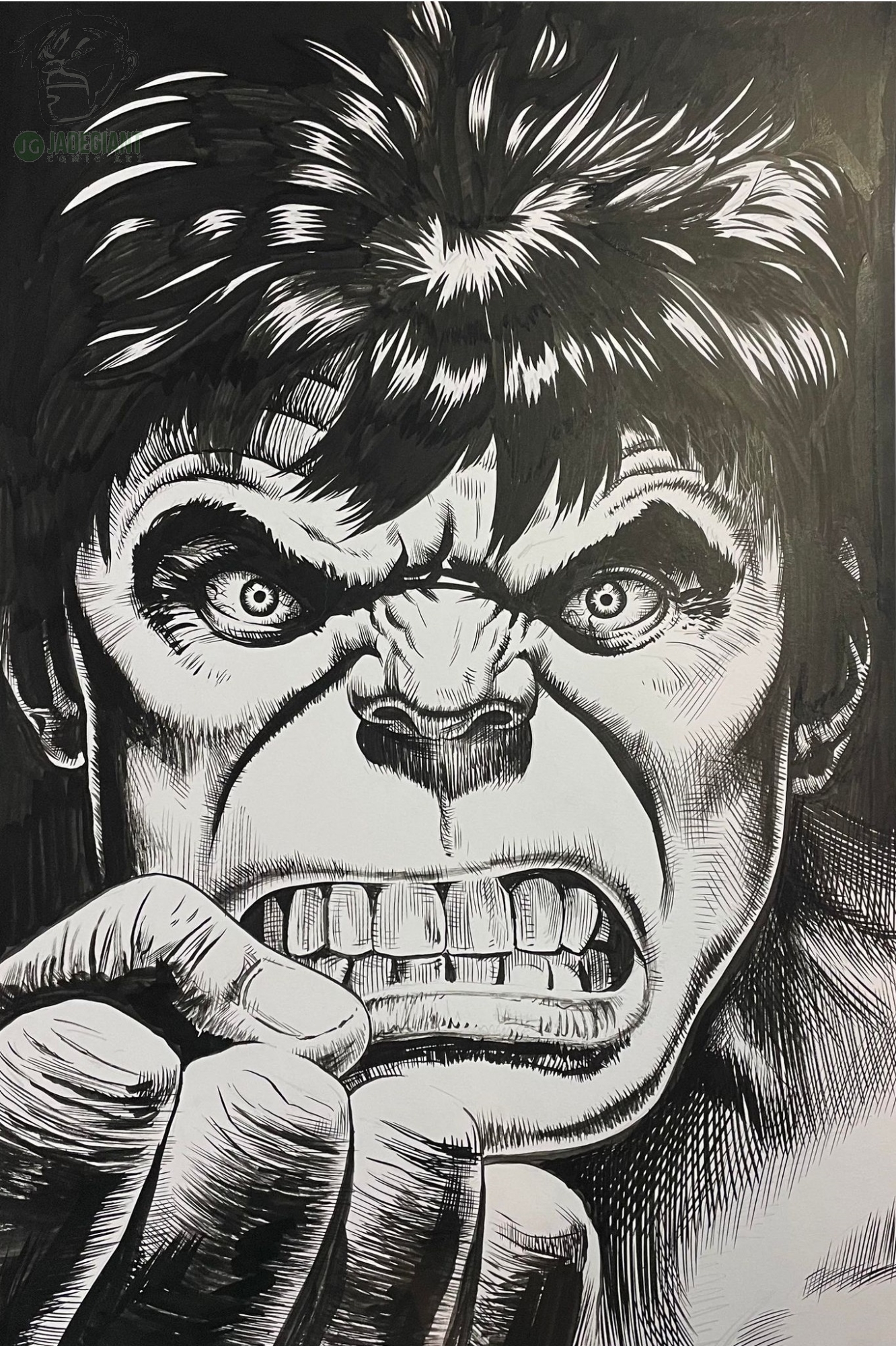 Bob Larkin Hulk Homage by Jim Rugg Comic Art