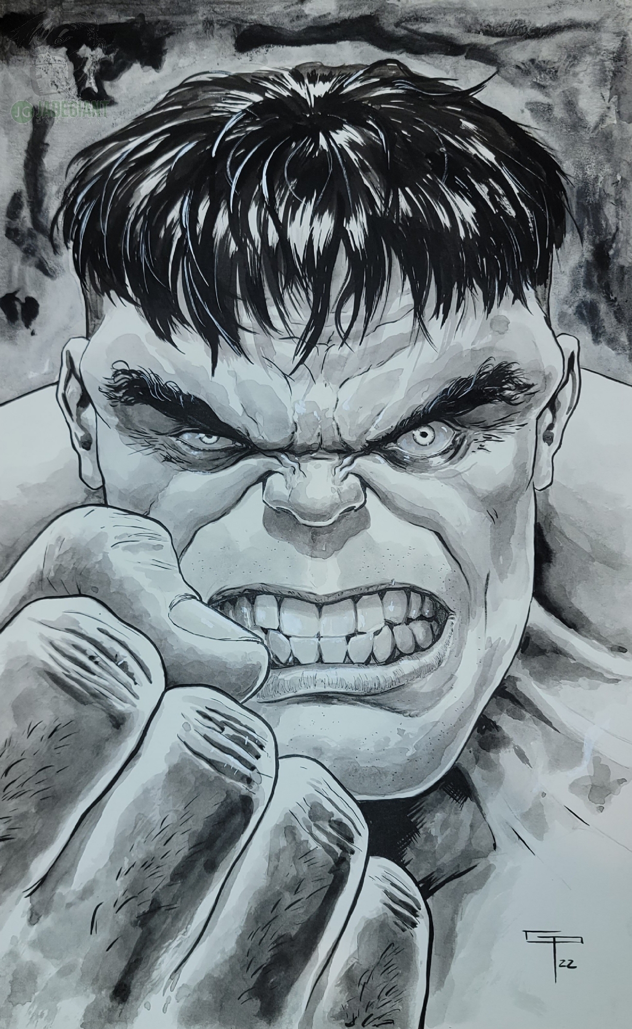 Bob Larkin Hulk homage by German Peralta Comic Art