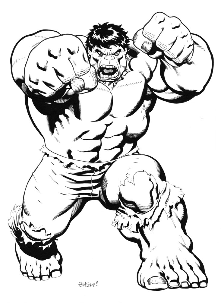 Hasbro Marvel Universe Packaging art - Hulk by Ed McGuinness Comic Art