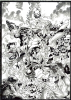 Hellboy vs a crazed horde by Jack Jadson FOR SALE and commissions available Comic Art