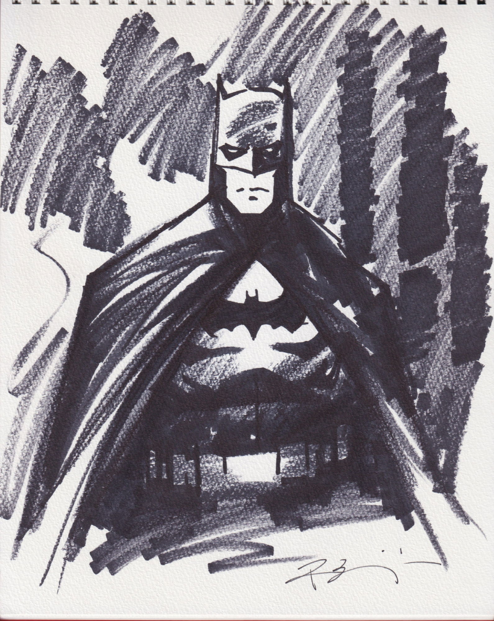 Ryan Benjamin's Batman(ga) Sketch on a Tokyo Train Challenge!, in Timothy  Finney's International Manga Festival/ Japan Art Expo Sketchbook Art Comic  Art Gallery Room