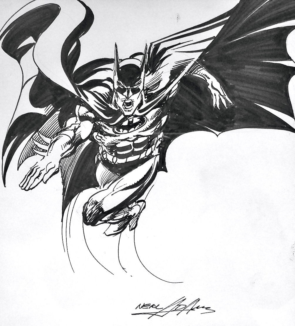 Batman Leaping by Neal Adams, in Timothy Finney's Commissions Comic Art ...