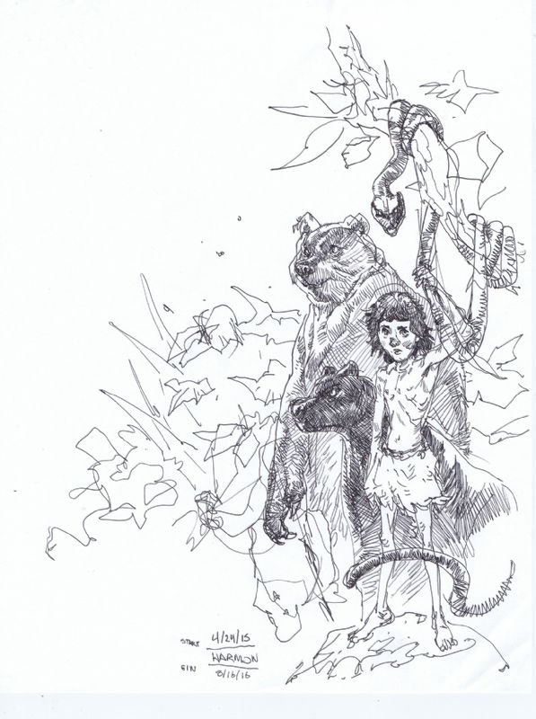 Jungle Book Sketch, in Paul Harmon's Paul Harmon Original Art and ...