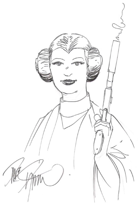 Princess Leia by Dave Dorman, in Robert Baker's Sketches: San Diego ...