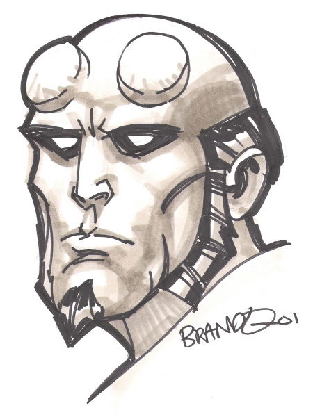 Hellboy by Brandon Peterson, in Robert Baker's Sketches: San Diego ...