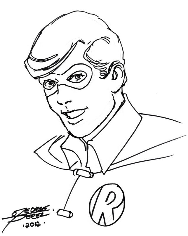 Robin by George Perez, in Robert Baker's Sketches: Phoenix Comicon 2006 ...