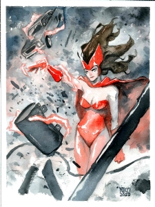 Scarlet Witch by Niko Henrichon Comic Art