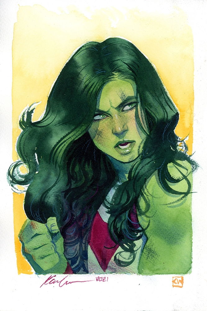 She-Hulk by Kevin Wada, in Evan B's Commissions Comic Art Gallery Room