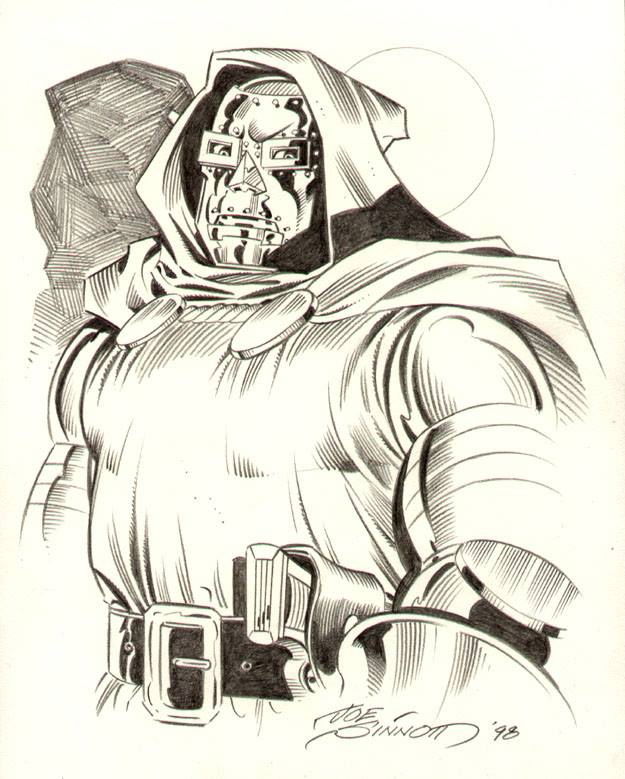 Joe Sinnott: Doctor Doom, in Dave Morris's Misc. art Comic Art Gallery Room