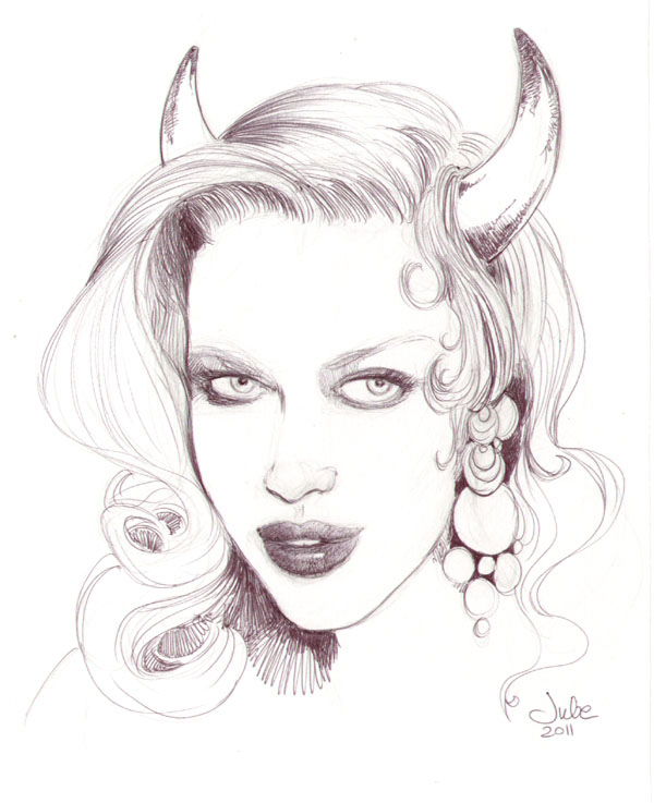 Julie Bell: Devilgirl sketch., in Dave Morris's Dragon Con: The ...