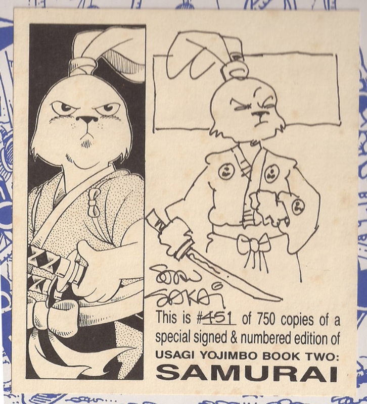 Usagi Yojimbo Book Two Limited Edition Sn Bookplate In Gary N Smiths Usagi Yojimbo Comic Art 