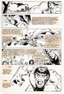 Sal Buscema, Incredible Hulk 300 page 37, Comic Art