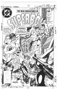 Gil Kane, Superboy #46 cover, Comic Art