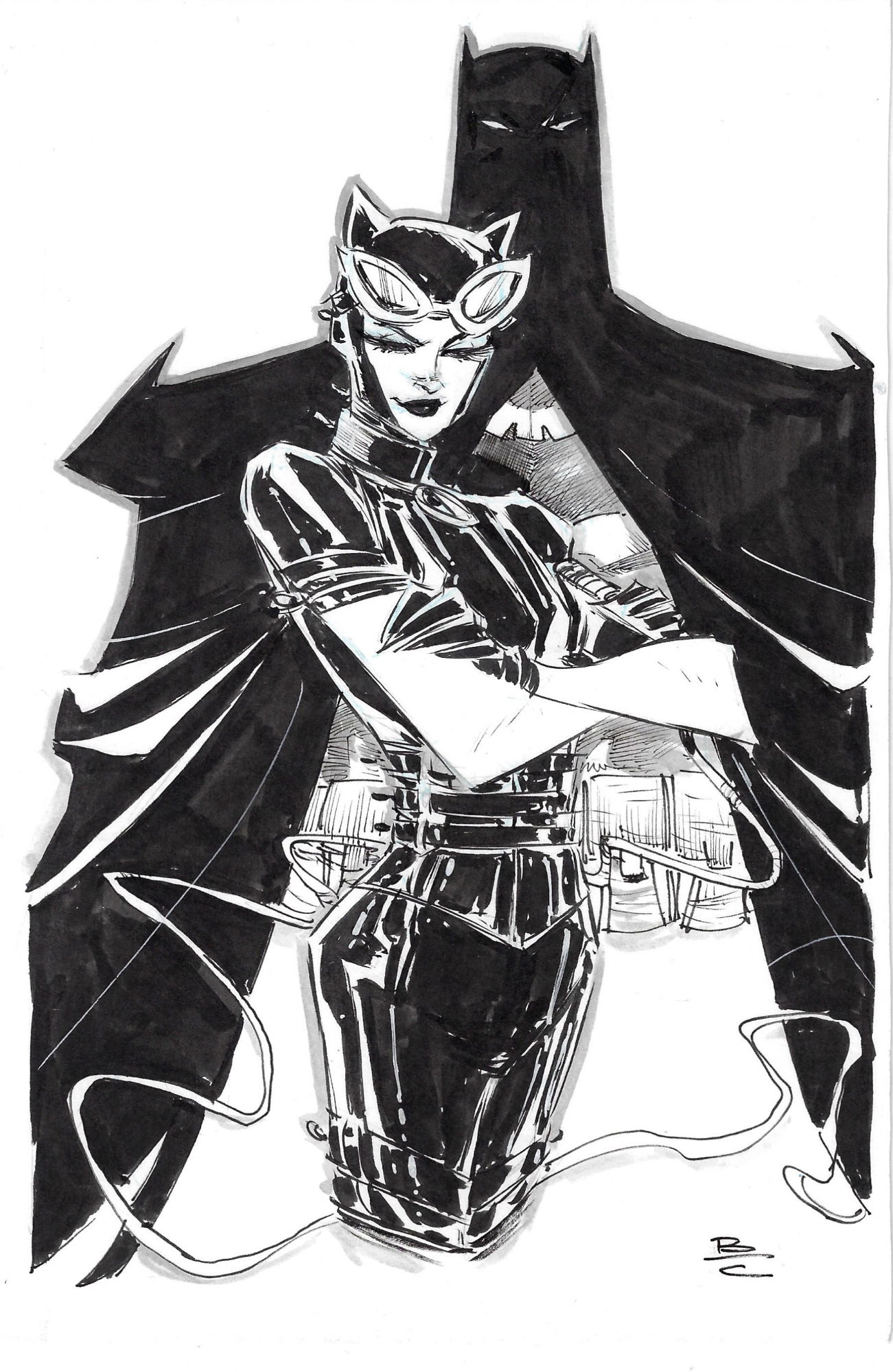 Batman/Catwoman by Brian Ching, in Joe A's Misc Illustrations Comic Art  Gallery Room