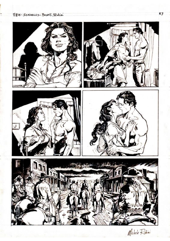 Tex Willer - Sketch, in Fabrizio Michelatti's RUBINI, Michele Comic Art  Gallery Room